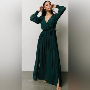Baltic Born Celine Maxi Dress Hunter Green NWT (Size L)